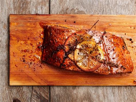 cedar-plank-smoked-salmon-recipe-food-network image