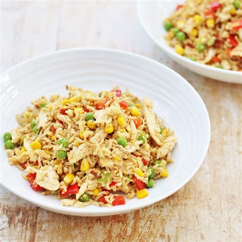 leftover-chicken-and-egg-fried-rice-easy-peasy-foodie image