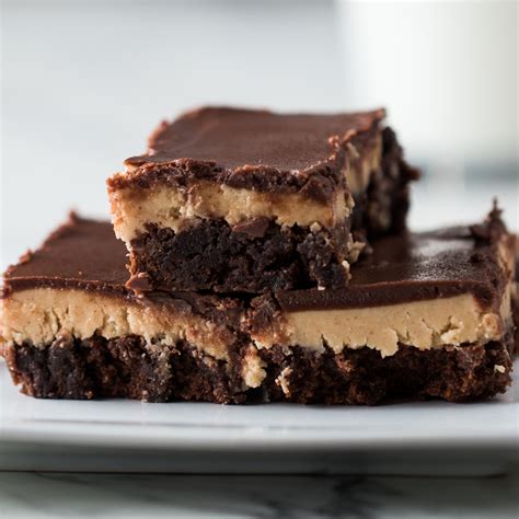 chocolate-peanut-butter-box-brownies-buckeye image