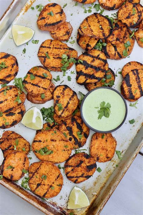grilled-sweet-potatoes-with-cilantro-lime-crema image