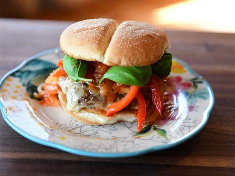 sausage-and-pepper-burgers-recipe-ree-drummond image