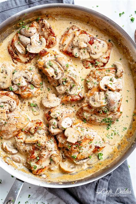 chicken-thighs-with-creamy-mushroom-garlic-sauce image