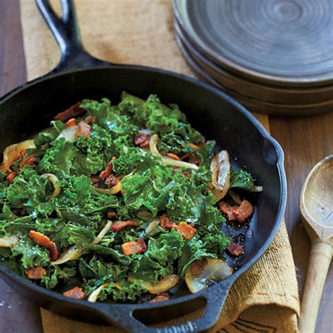 braised-kale-with-bacon-and-onion-farm-flavor image