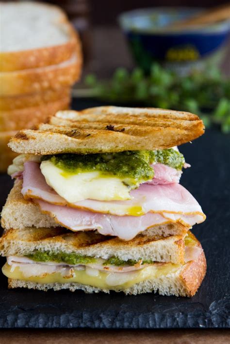 ham-swiss-pesto-grilled-cheese-gather-for-bread image