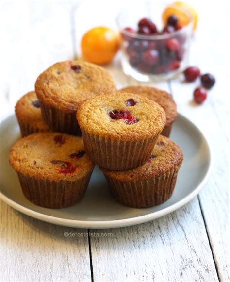 orange-cranberry-coconut-flour-muffins-paleo image