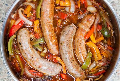 sausage-peppers-and-onions-recipe-simply image