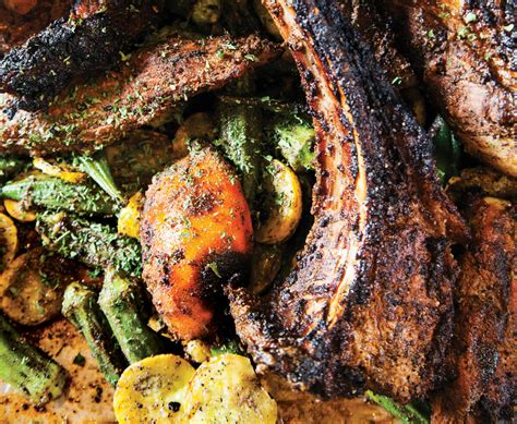 grilled-wild-boar-chops-with-okra-and image