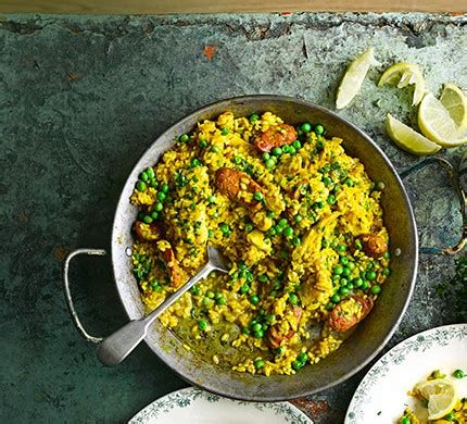 chicken-chorizo-paella-recipe-bbc-good-food image