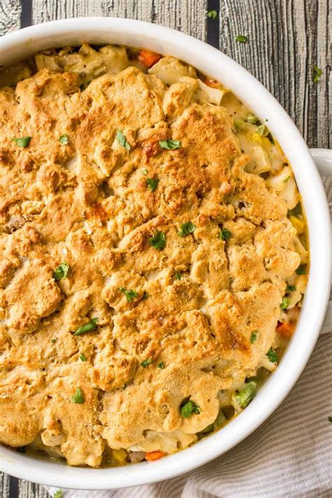 easy-healthy-chicken-pot-pie-with-biscuit-top-family image
