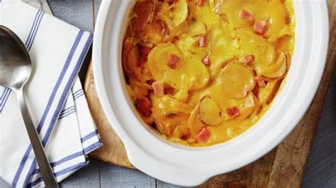 how-to-make-slow-cooker-cheesy-ham-au-gratin-video image