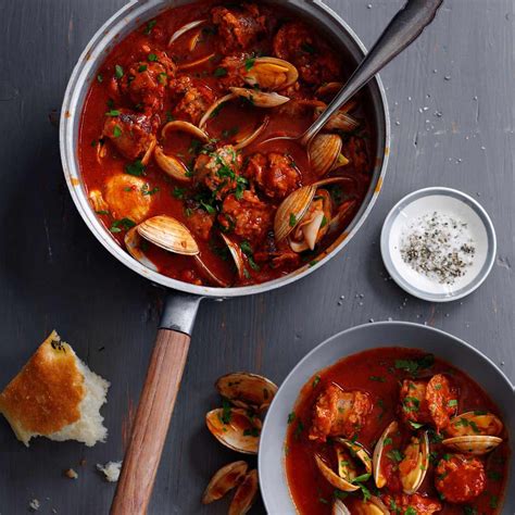 cataplana-stew-with-sausage-and-clams-food-wine image