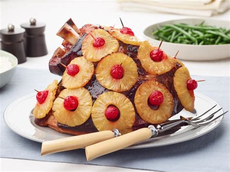 pineapple-honey-glazed-ham-recipe-food-network image