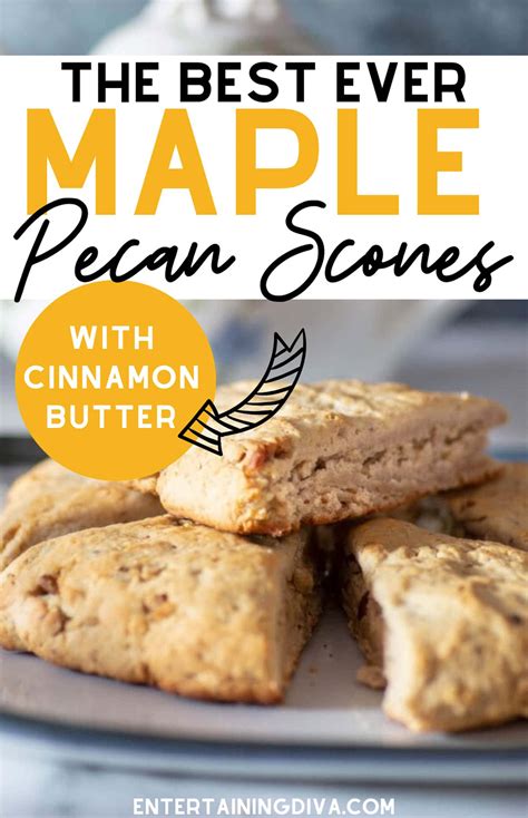 maple-pecan-scones-with-cinnamon-butter-entertaining image