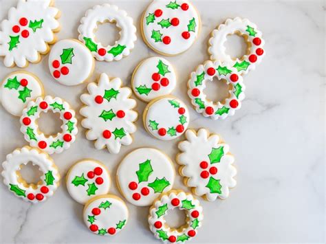 holly-berry-decorated-cookies-bake-at-350 image