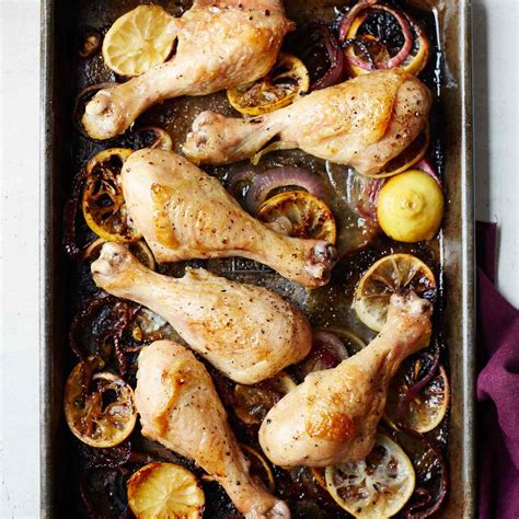 lemon-onion-roast-chicken-legs-recipe-ian-knauer image