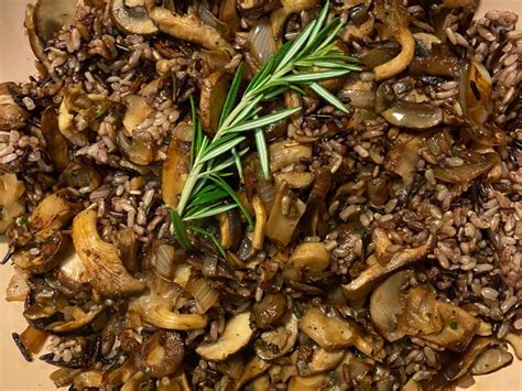 wild-rice-with-rosemary-and-garlicky-mushrooms image