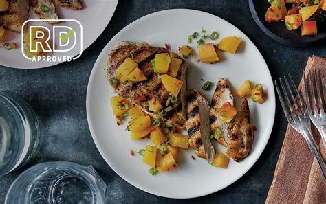grilled-chicken-with-peach-salsa-recipes-myfitnesspal image
