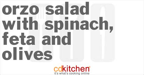 orzo-salad-with-spinach-feta-and-olives-cdkitchen image