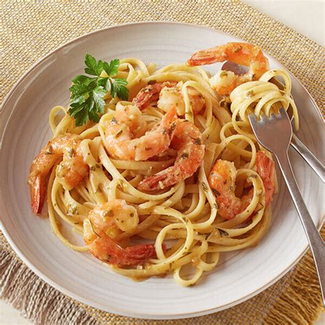 white-wine-garlic-shrimp-linguine-recipe-land-olakes image