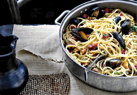 pasta-with-chorizo-and-mussels-recipe-food-republic image