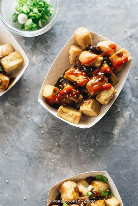 crispy-tofu-with-garlic-sauce-without-deep-frying image
