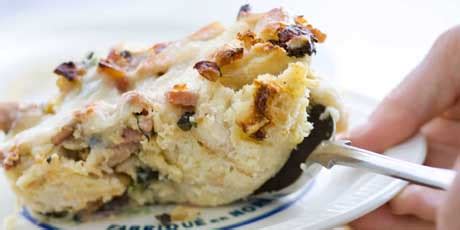 ham-cheese-and-spinach-strata-food image