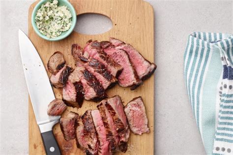 air-fryer-steak-with-garlic-herb-butter-foodnetworkca image