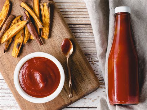 crispy-baked-french-fries-homemade-tangy-ketchup image