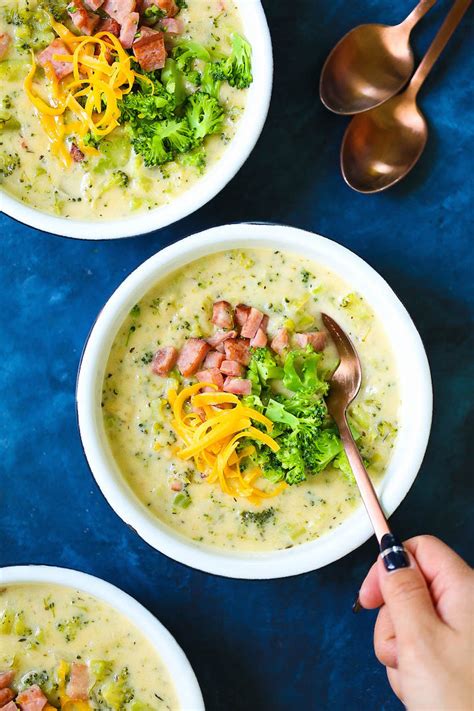 broccoli-ham-and-cheese-soup-damn-delicious image