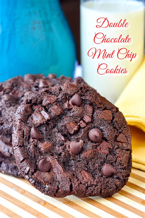 double-chocolate-mint-chip-cookies-rock image
