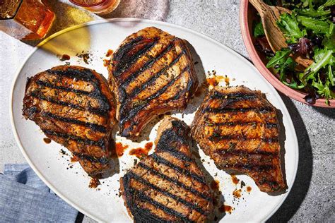 sweet-and-savory-grilled-pork-chops-food-wine image
