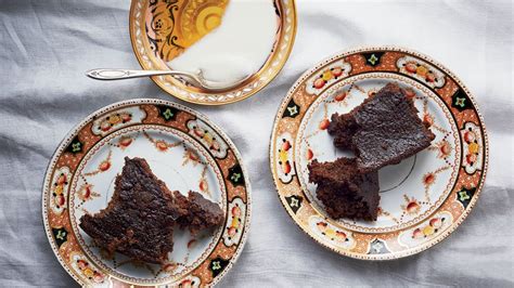dark-ginger-rye-cake-with-yogurt-and-honey-epicurious image