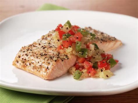 baked-salmon-with-pineapple-salsa-recipe-food-network image