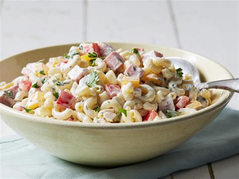 ham-and-bell-pepper-pasta-salad-recipe-food-network image