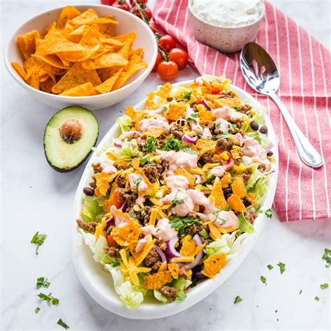 easy-taco-salad-recipe-with-ground-beef-the-busy-baker image