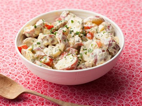 spanish-potato-salad-recipe-bobby-flay-food-network image