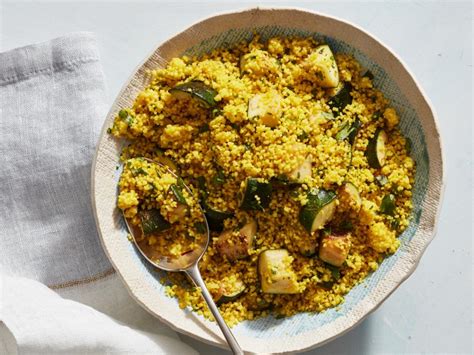 saffron-zucchini-and-herb-couscous-recipe-food image