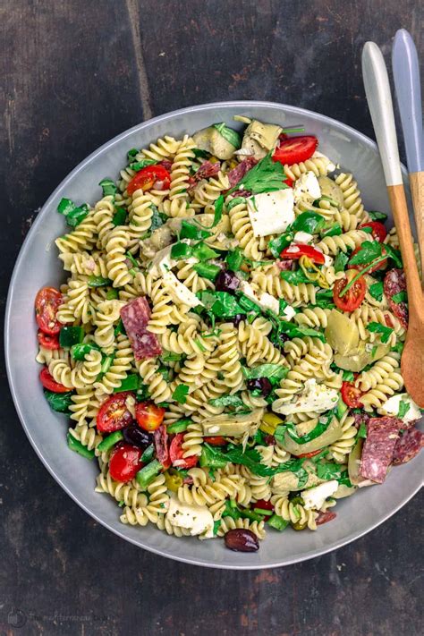 loaded-italian-pasta-salad-recipe-the-mediterranean-dish image