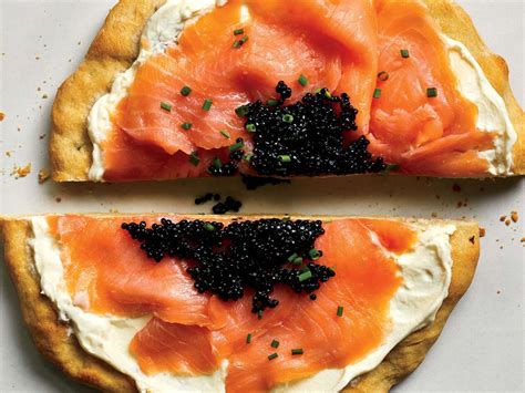 pizza-with-smoked-salmon-crme-frache-and-caviar image