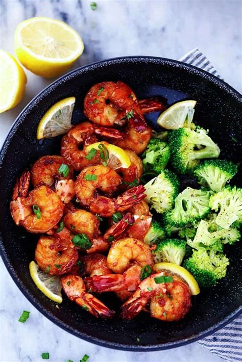 sticky-honey-garlic-butter-shrimp-the-recipe-critic image