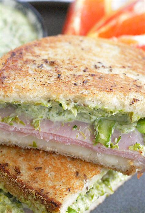 grilled-ham-and-cheese-sandwich-with-asparagus image