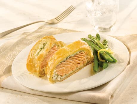 salmon-herb-strudel-puff-pastry image