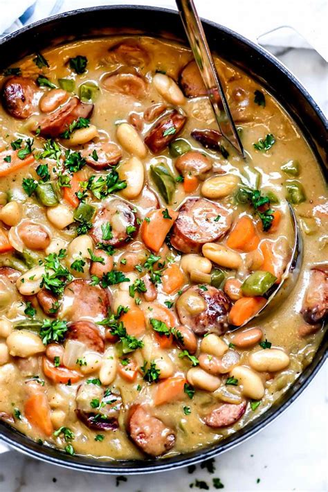 creamy-bean-soup-with-sausage-foodiecrushcom image
