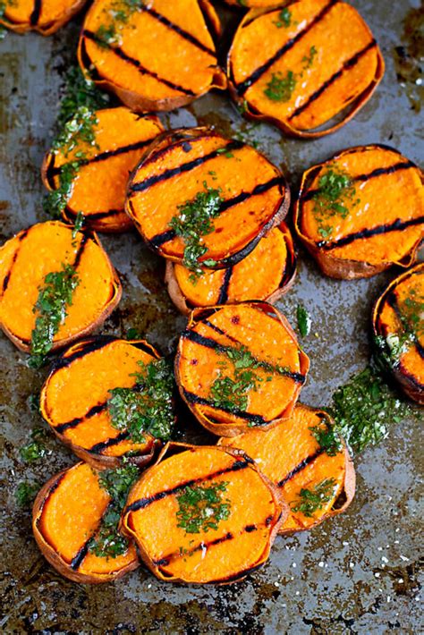 grilled-sweet-potatoes-with-cilantro-vinaigrette image