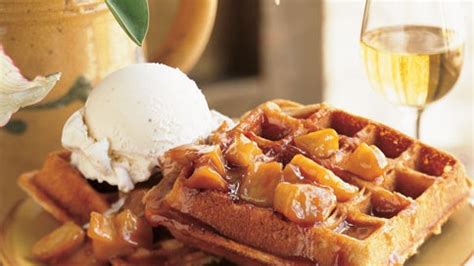 spiced-waffles-with-caramelized-apples image