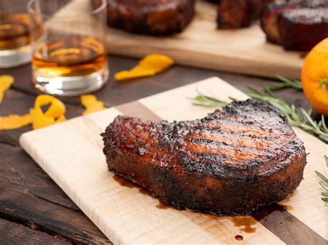 bourbon-butter-pork-chops-grilled image