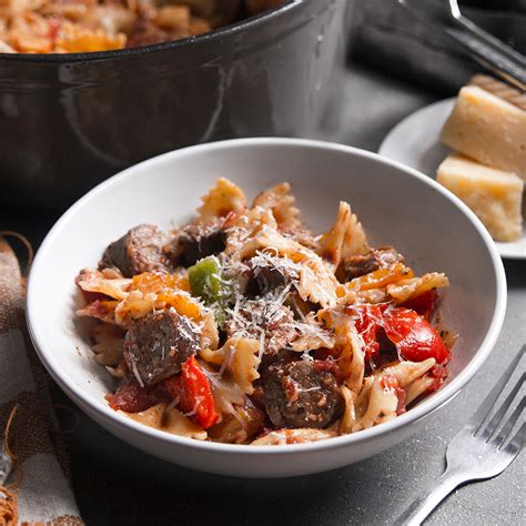one-pot-sausage-and-peppers-pasta-recipe-by-tasty image