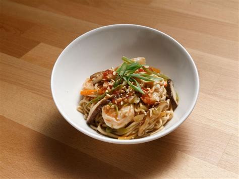 shrimp-and-vegetable-stir-fried-noodles-food-network image