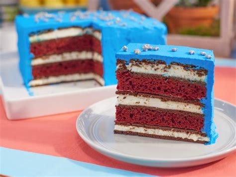 red-white-and-blue-ice-cream-sandwich-cake-food image