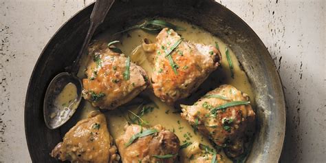 french-chicken-tarragon-recipe-epicurious image